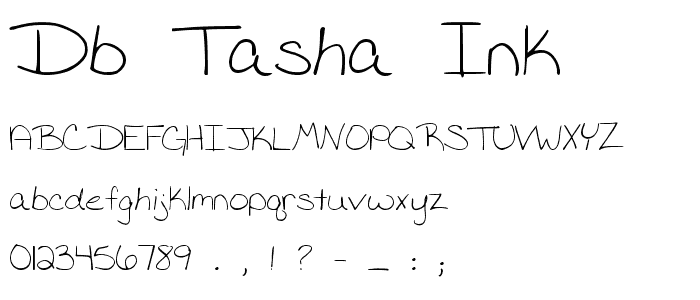 DB TASHA INK font